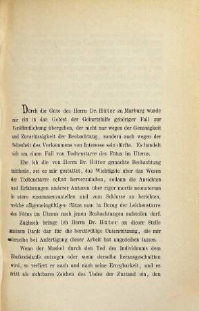 Ein Fall von rigor mortis des geburtsreifen Fötus im Uterus : Von Leonhard Wilhelm Müller. (Inaugural-Dissertation)