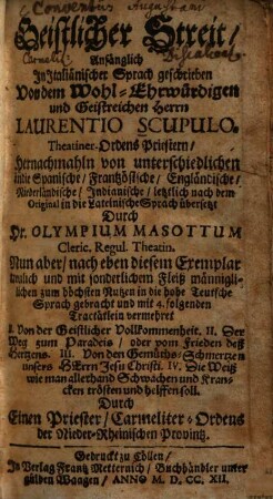 Geistlicher Streit