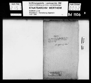 Verschiedene Angelegenheiten betreffend den Ernsthof