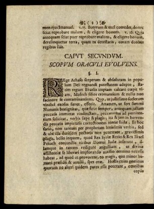 Caput Secundum. Scopum Oraculi Evolvens