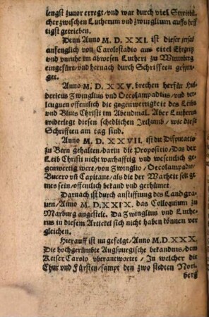 Daß Jesu Christi ... Leib und Blut im heiligen Abendmal gegenwertig sey