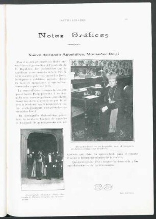 Notas Gráficas : Nuevo delegado Apostólico, Monseñor Dolci