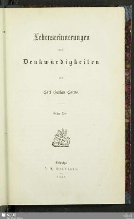 1: Lebenserinnerungen und Denkwürdigkeiten