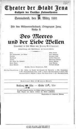 Des Meeres und der Liebe Wellen
