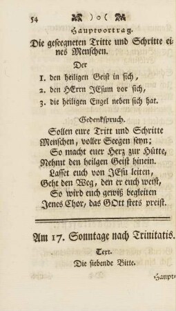 Am 17. Sonntage nach Trinitatis