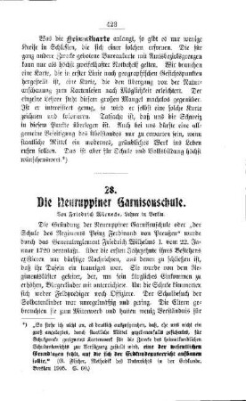 Die Neuruppiner Garnisonschule