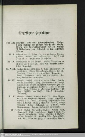 Eingeführte Lehrbücher