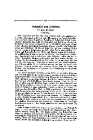 Religiösität und Erziehung : (Fortsetzung)