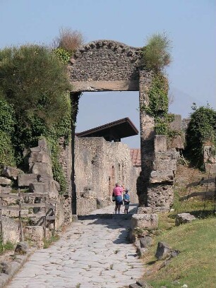 Pompej - : Aufgenommen am 21. Juli 2004 in den Ausgrabungsstätten der römischen Siedlung Pompeji