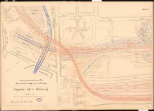 Nord-Süd-Bahn durch Berlin Schinkelwettbewerb 1897: Lageplan Lehrter Bahnhof 1:1000