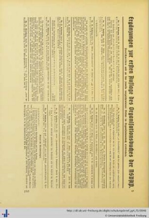 Nachträge zum Organisationsbuch der NSDAP.