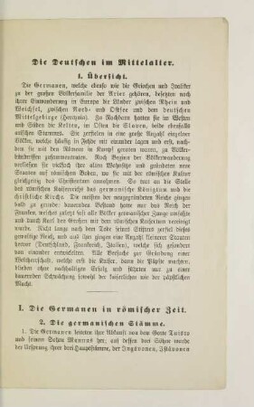 I. Die Germanen in römischer Zeit