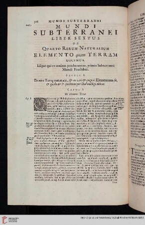 Liber sextus: De quarto rerum naturalium elemento quam terram dicimus [...]