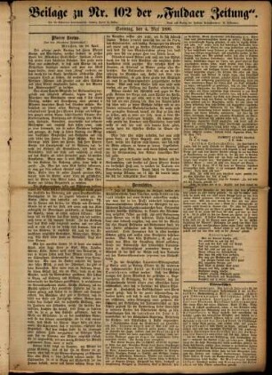 Zweite Ausgabe vom Sonntag, den 04. Mai 1890.
