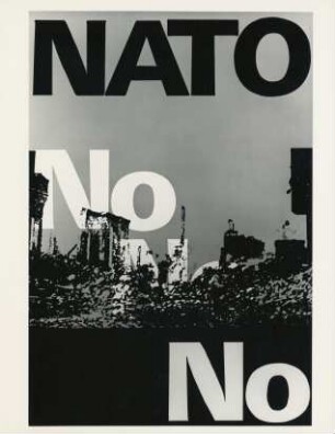 Plakat "NATO No" von Ian McLaren