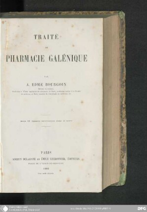 Traité de Pharmacie galénique : avec 89 Fig.