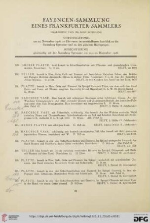 Fayencen-Sammlung eines Frankfurter Sammlers (Nr. 329-450)