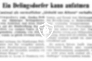 Ein Delingsdorfer kann aufatmen
