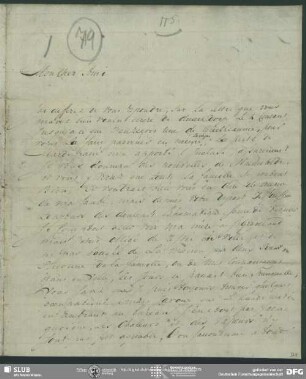 Eigenh. Brief von Hendrik Muilman an August Wilhelm von Schlegel, Amsterdam, 19.07.1793