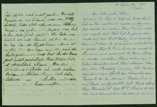 Mutter 16. Dez. 1900 - Mai 1902