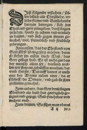 Diese folgenden ursachen/ sollen billich alle Christliche/ erliche frome und Gottliebende hertzen bewegen ...