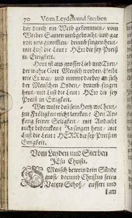 Vom Leyden und Sterben Jesu Christi.