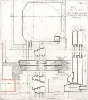 Fischer, Theodor; Nürnberg; Haus Adelsberger - Terrassentür EG u. Balkontür OG (Details)