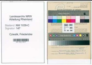 Entnazifizierung Friedericke Czieslik , geb. 08.10.1902 (Lebensmittelhaendlerin)