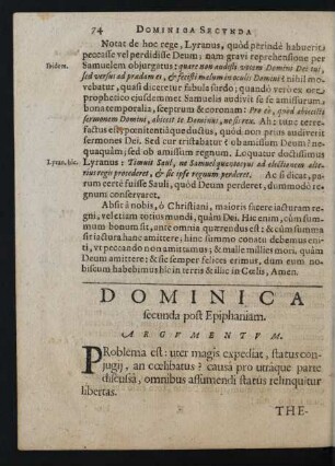 Dominica secunda post Epiphaniam.