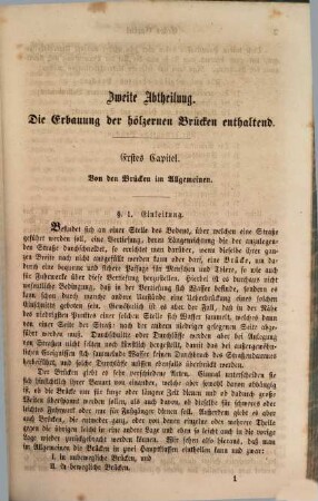 Die Brückenbaukunde in ihrem ganzen Umfange : ein Handbuch für Ingenieure und Baumeister, 2. Die Erbauung der hölzernen Brücken enthaltend