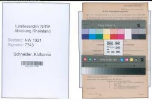 Entnazifizierung Katharina Schneider , geb. 14.07.1892 ()