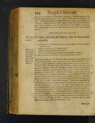 Observatio XLVII. Ecclesia de feudis sibi apertis, alios de nouo inuestirepoterit.