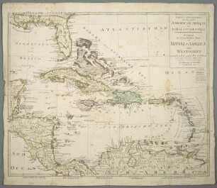 Karte des betraechtlichsten Theils von Mittel-America oder Westindien