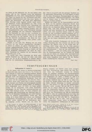 Versteigerungen