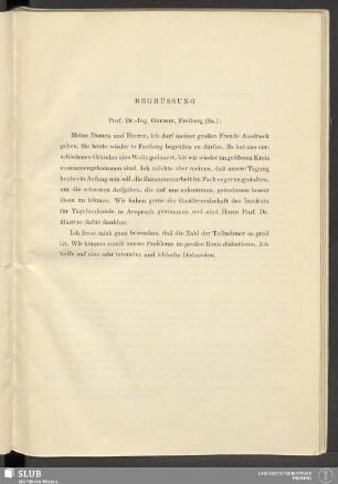 Begrüssung