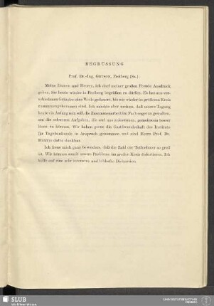 Begrüssung