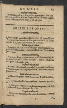 Ex Libris De Ortu.