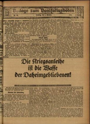 Zweite Ausgabe vom Sonntag, den 01. Oktober 1916.