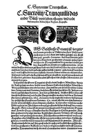 C. Suetonii Tranquilli das ander Buch/ vom leben/ thaten/ und todt deß zweyten Römischen Keysers Augusti