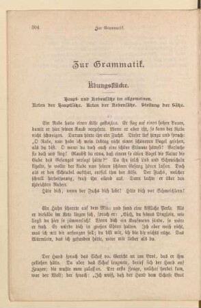 Zur Grammatik