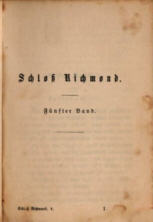 Schloss Richmond : Roman von Anthony Trollope. Deutsch von A. Kretzschmar, 5
