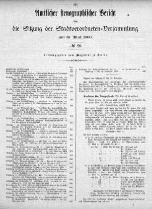 No. 20, 31. Mai 1900