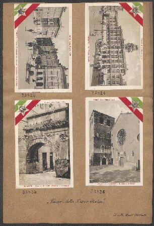 Italienische Propagandepostkarten: Visione della Nuova Italia (Ortsansichten aus Istrien mit Porträts italienischer Heerführer und Politiker): Trieste, la piazza grande, Generale L. Cadorna, unsign., farbig