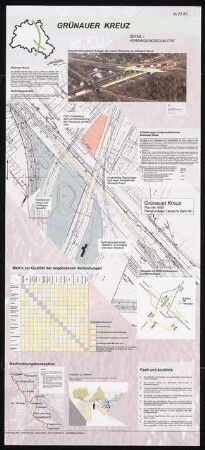 Nahverkehrstangente, Berlin-Grünau Schinkelwettbewerb 2003: Lageplan, Diagramme, Situationsfoto