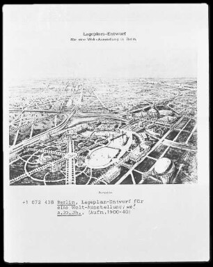 Lageplan-Entwurf für eine Welt-Ausstellung, Berlin