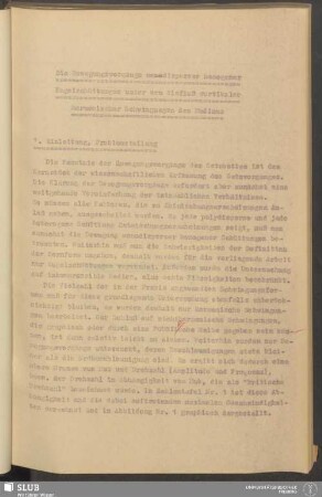1. Einleitung, Problemstellung