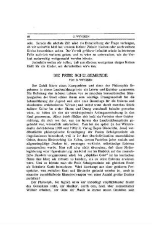 Die freie Schulgemeinde