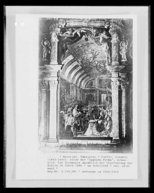 Altar der "Sagrada Forma", Schaubild: Die Zeremonie anlässlich der Überführung der Hostie im Jahre 1680