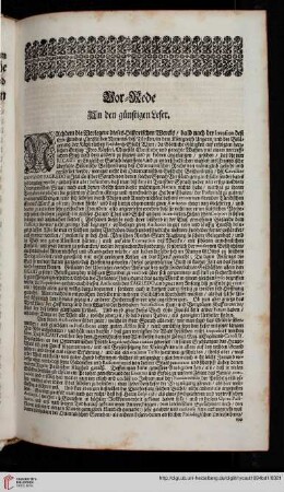 Vor=Rede an den günstigen Leser