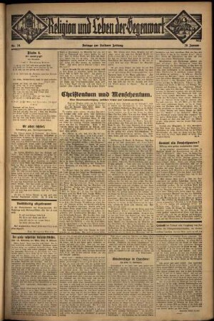 Dritte Ausgabe vom Sonntag, den 29. Januar 1933.